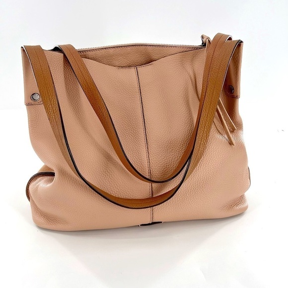 VINCE CAMUTO LEATHER / SUEDE HOBO BAG dusty rouse/cream - Picture 16 of 17